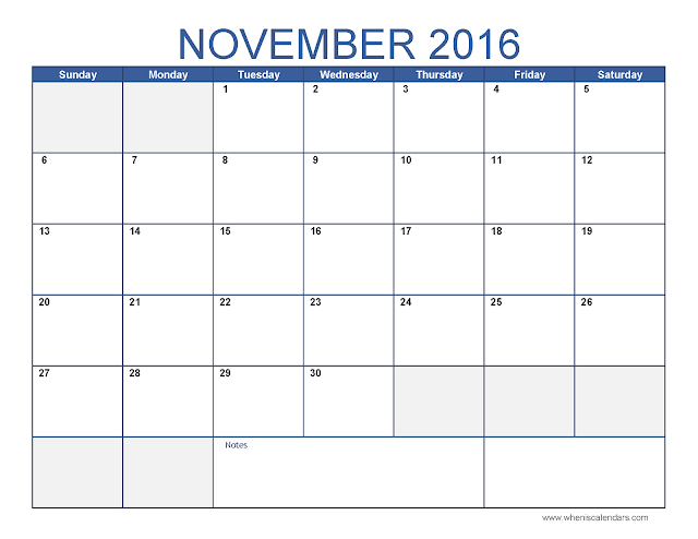 November 2016 Calendar, November 2016 Calendar PDF, November 2016 Calendar excel, November 2016 Calendar word, November 2016 Calendar template, November 2016 Calendar printable