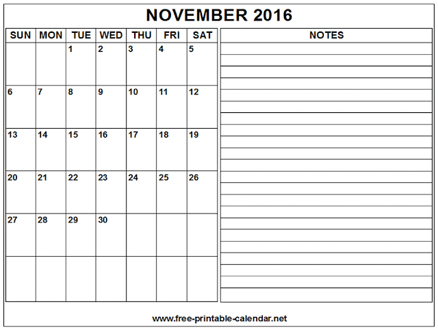 November 2016 Weekly Calendar, November Weekly Calendar 2016, 2016 November Weekly Calendar, Free November Weekly Calendar