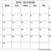 [Free]* October 2016 Printable Calendar Blank Templates