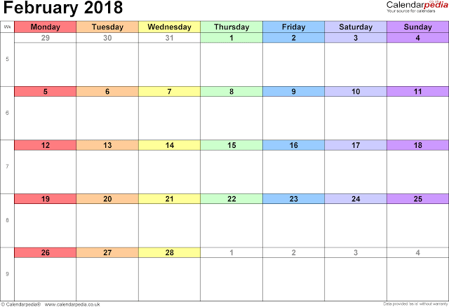 February 2018 Printable Calendar, February 2018 Blank Calendar, February 2018 Calendar Template, February 2018 Calendar Printable, February 2018 Calendar. February Calendar 2016, February Calendar, Print February Calendar 2016, Calendar 2018 February, February Templates Calendar 2018