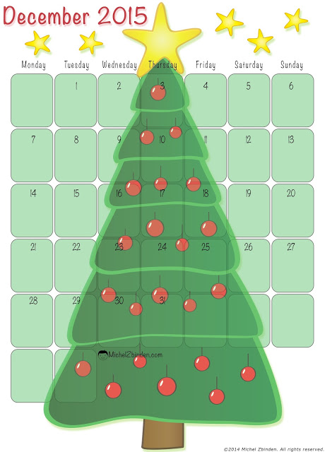 Free December 2015 Christmas Calendar