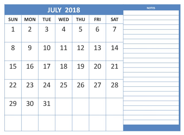 July 2018 Printable Calendar, July 2018 Blank Calendar, July 2018 Calendar Template, July 2018 Calendar Printable, July 2018 Calendar, July Calendar 2018, July Calendar, Print July Calendar 2018, Calendar 2018 July, July Templates Calendar 2018