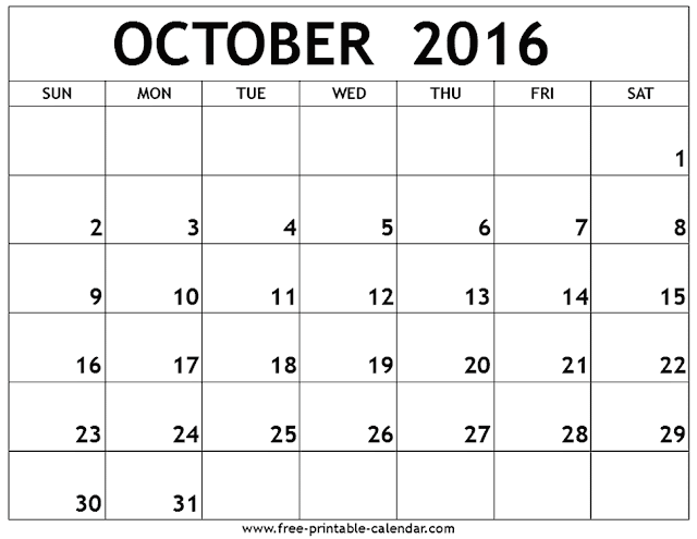 October 2016 Printable Calendar, October 2016 Blank Calendar, October 2016 Calendar Template, October 2016 Calendar Printable, October 2016 Calendar. October Calendar 2016, October Calendar, Print Ocotber Calendar 2016, Calendar 2016 October, October Templates Calednar 2016