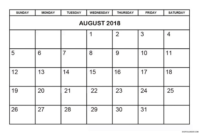 August 2018 Printable Calendar, August 2018 Calendar Printable, August 2018 Calendar Template, Calendar August 2018, Printable August 2018 Calendar, August Calendar 2018, 2018 August Calendar