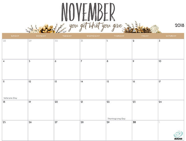 November 2018 Printable Calendar, November 2018 Blank Calendar, November 2018 Calendar Printable, November 2018 Calendar Template, November 2018 Calendar PDF, November 2018 Calendar Word, November 2018 Calendar Excel