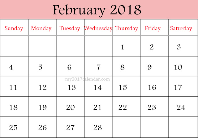 February 2018 Printable Calendar, February 2018 Blank Calendar, February 2018 Calendar Template, February 2018 Calendar Printable, February 2018 Calendar. February Calendar 2016, February Calendar, Print February Calendar 2016, Calendar 2018 February, February Templates Calendar 2018